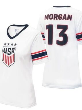 Target White USA Morgan #13 Women's Soccer Jersey
